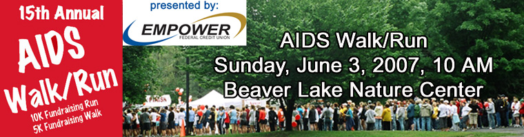 15th AIDS Walk/Run, Sunday, June 3, 2007, 10 AM